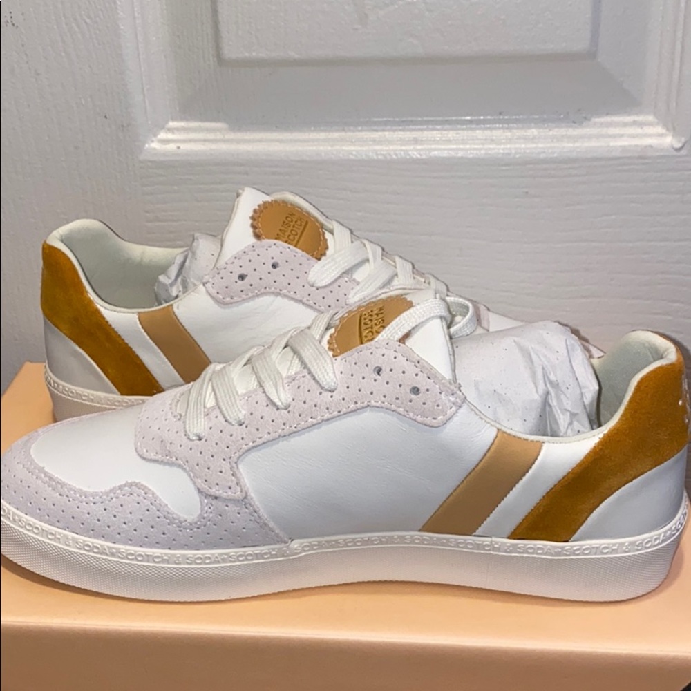 Scotch and Soda Leather and Suede Sneakers